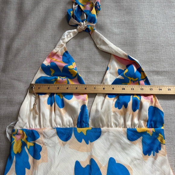 Hello Molly Satin Floral Backless Dress - Picture 5 of 9